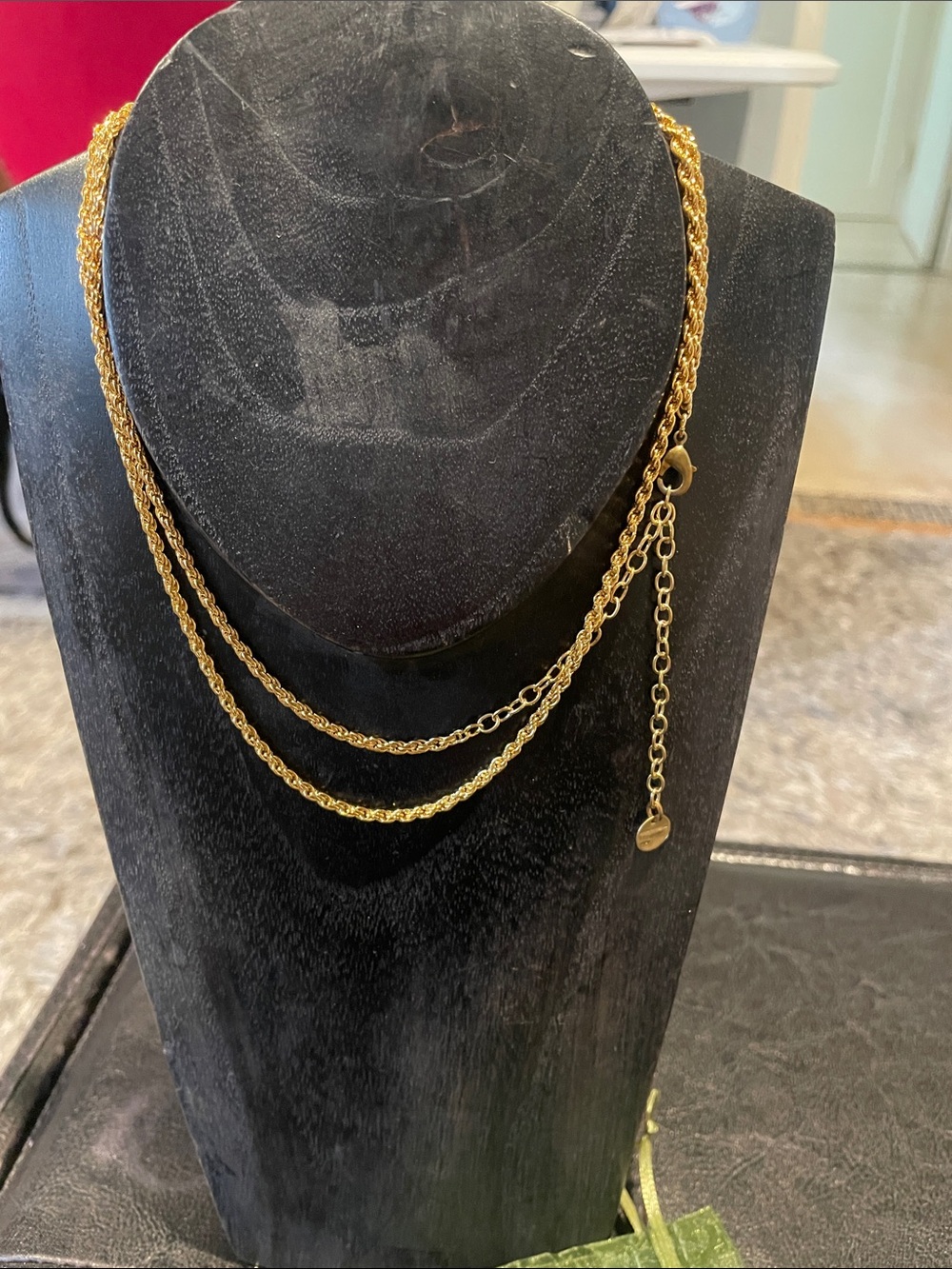 NEW Twisted Silver Solid Brass Signed Necklace